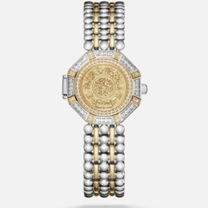 ساعة نسائية بسير ستيل بلون ذهبي وفضي