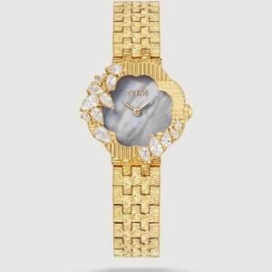 ساعة نسائية بسير من الستيل بلون ذهبي