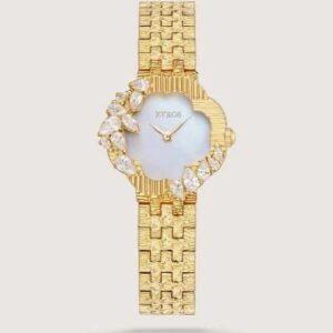 ساعة نسائية بسير من الستيل بلون ذهبي