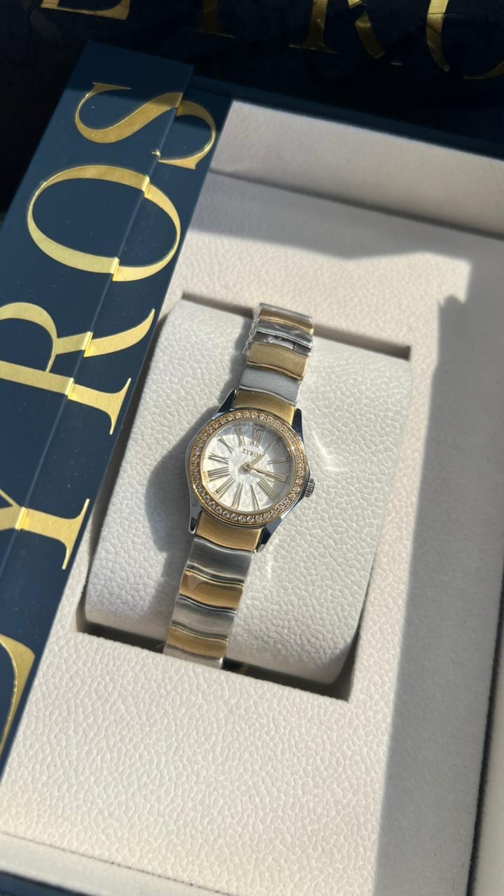 ساعة سحر النسائية ستيل بلون ذهبي وفضي